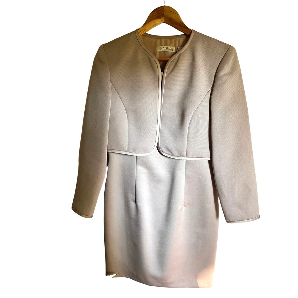 Ann Taylor Petite Champagne Dress with Jacket - Mother of the Bride